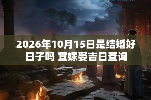2026年10月15日是结婚好日子吗 宜嫁娶吉日查询 2026年10月15日是结婚好日子吗 宜嫁娶吉日查询