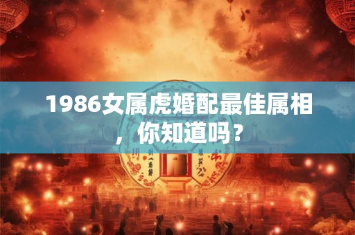 1986女属虎婚配最佳属相,你知道吗? 1986女属虎婚配最佳属相,你知道吗?