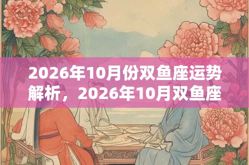 2026年10月份双鱼座运势解析，2026年10月双鱼座运势好不好？