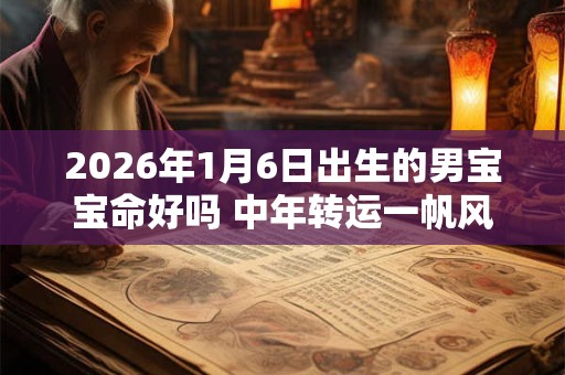 2026年1月6日出生的男宝宝命好吗 中年转运一帆风顺 2026年1月6日出生的男宝宝命好吗 中年转运一帆风顺