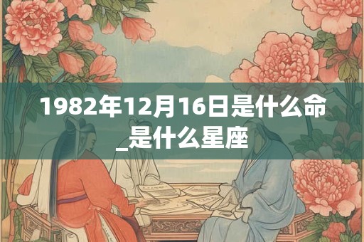 1982年12月16日是什么命_是什么星座 1982年12月16日是什么命_是什么星座