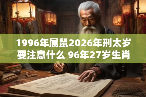 1996年属鼠2026年刑太岁要注意什么 96年27岁生肖鼠逢兔年运势如何 1996年属鼠2026年刑太岁要注意什么 96年27岁生肖鼠逢兔年运势如何