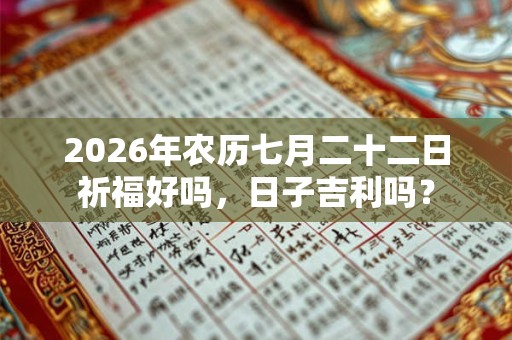 2026年农历七月二十二日祈福好吗,日子吉利吗? 2026年农历七月二十二日祈福好吗,日子吉利吗?