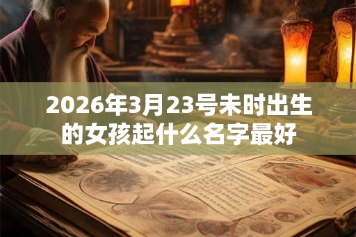 2026年3月23号未时出生的女孩起什么名字最好