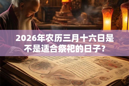 2026年农历三月十六日是不是适合祭祀的日子? 2026年农历三月十六日是不是适合祭祀的日子?