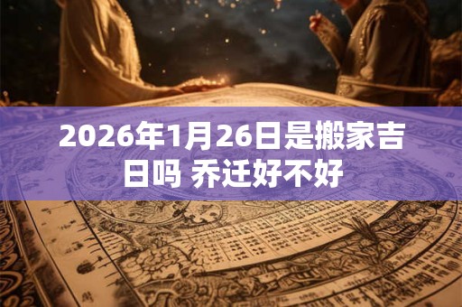2026年1月26日是搬家吉日吗 乔迁好不好 2026年1月26日是搬家吉日吗 乔迁好不好