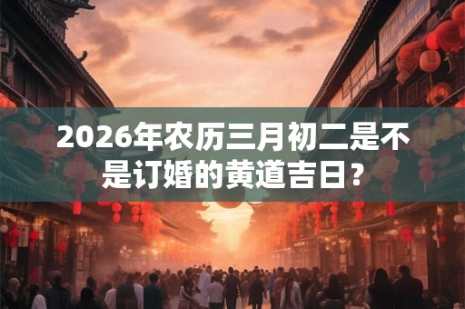 2026年农历三月初二是不是订婚的黄道吉日? 2026年农历三月初二是不是订婚的黄道吉日?