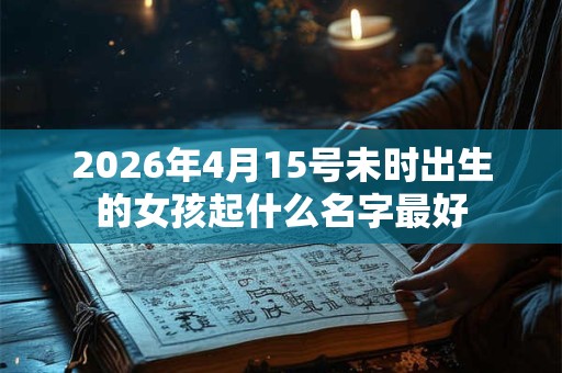 2026年4月15号未时出生的女孩起什么名字最好 2026年4月15号未时出生的女孩起什么名字最好
