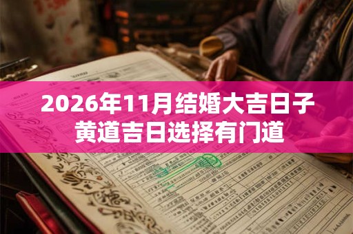 2026年11月结婚大吉日子 黄道吉日选择有门道 2026年11月结婚大吉日子 黄道吉日选择有门道