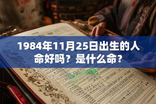 1984年11月25日出生的人命好吗?是什么命? 1984年11月25日出生的人命好吗?是什么命?