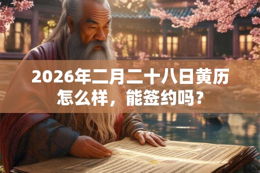 2026年二月二十八日黄历怎么样，能签约吗？