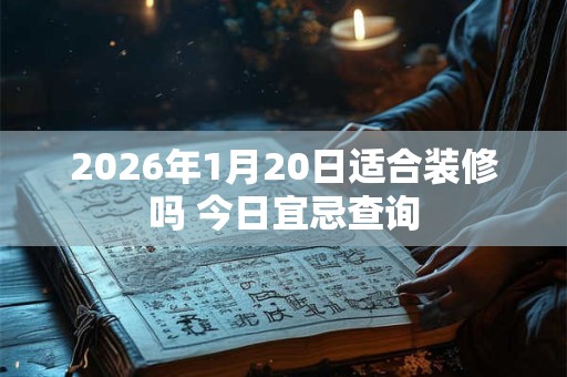 2026年1月20日适合装修吗 今日宜忌查询