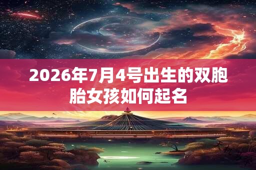 2026年7月4号出生的双胞胎女孩如何起名