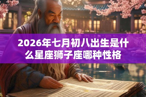 2026年七月初八出生是什么星座狮子座哪种性格