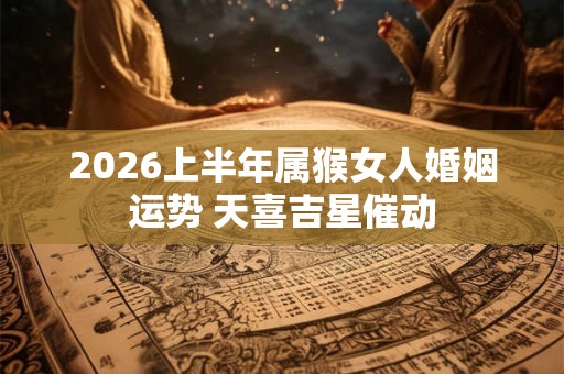 2026上半年属猴女人婚姻运势 天喜吉星催动
