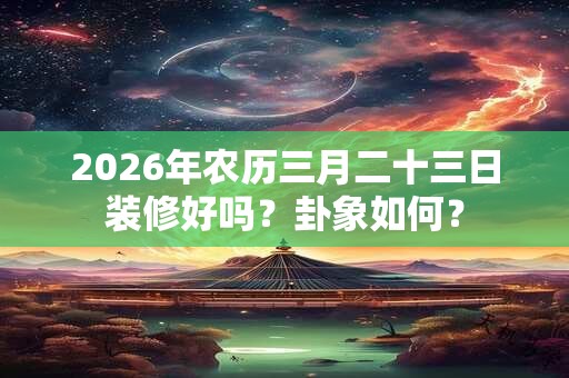 2026年农历三月二十三日装修好吗?卦象如何? 2026年农历三月二十三日装修好吗?卦象如何?