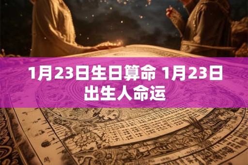 1月23日生日算命 1月23日出生人命运