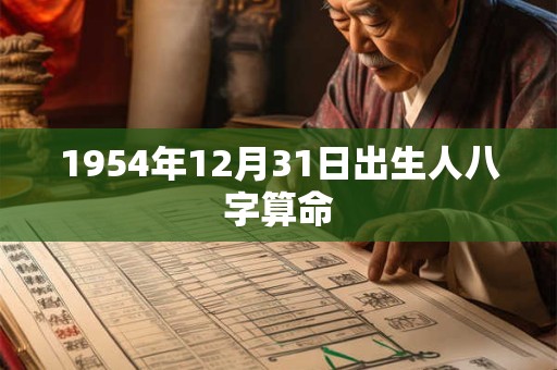 1954年12月31日出生人八字算命 1954年12月31日出生人八字算命