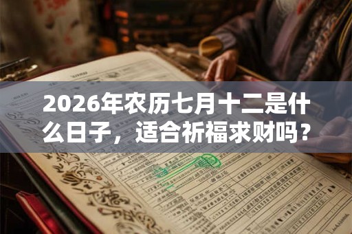 2026年农历七月十二是什么日子,适合祈福求财吗? 2026年农历七月十二是什么日子,适合祈福求财吗?