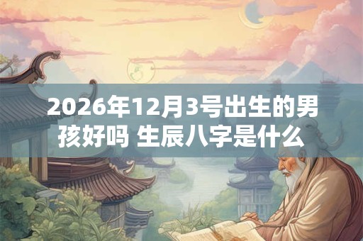2026年12月3号出生的男孩好吗 生辰八字是什么 2026年12月3号出生的男孩好吗 生辰八字是什么