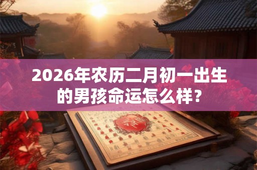 2026年农历二月初一出生的男孩命运怎么样？