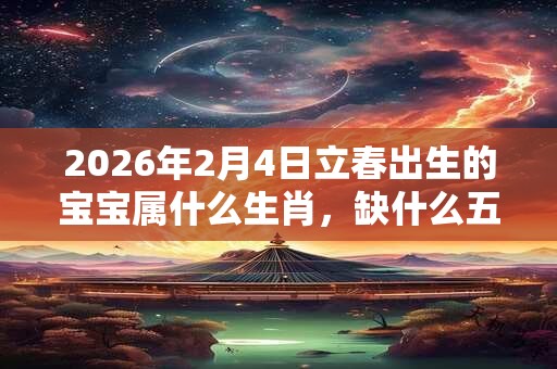 2026年2月4日立春出生的宝宝属什么生肖，缺什么五行？