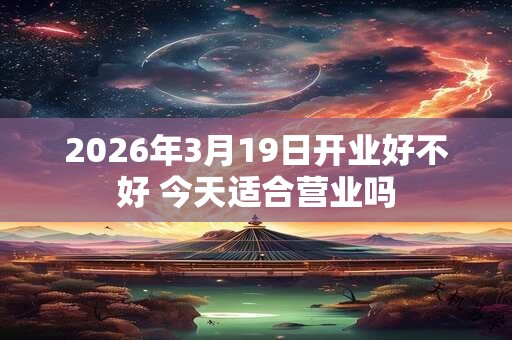 2026年3月19日开业好不好 今天适合营业吗