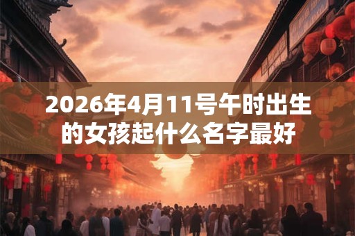 2026年4月11号午时出生的女孩起什么名字最好