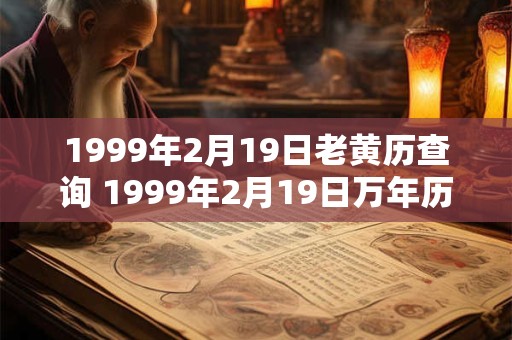 1999年2月19日老黄历查询 1999年2月19日万年历黄道吉日
