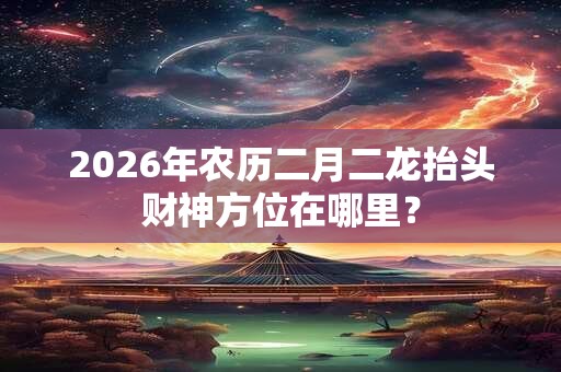 2026年农历二月二龙抬头财神方位在哪里？