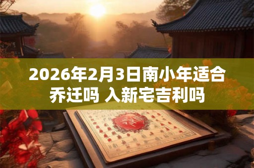 2026年2月3日南小年适合乔迁吗 入新宅吉利吗