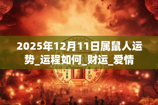 2025年12月11日属鼠人运势_运程如何_财运_爱情 2025年12月11日属鼠人运势_运程如何_财运_爱情