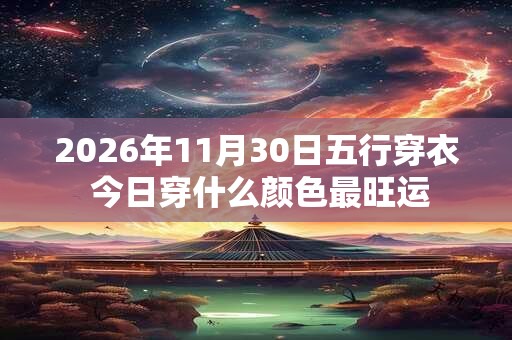 2026年11月30日五行穿衣 今日穿什么颜色最旺运 2026年11月30日五行穿衣 今日穿什么颜色最旺运