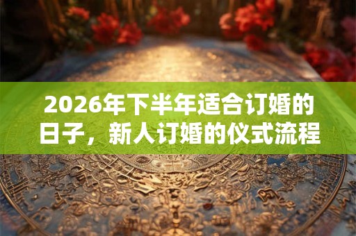 2026年下半年适合订婚的日子，新人订婚的仪式流程