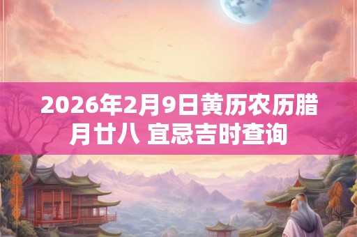 2026年2月9日黄历农历腊月廿八 宜忌吉时查询
