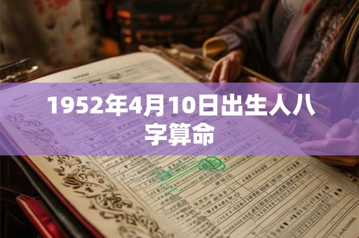1952年4月10日出生人八字算命
