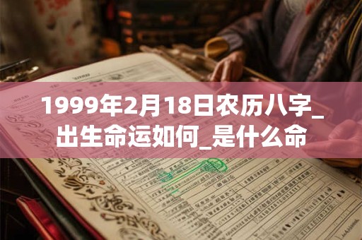 1999年2月18日农历八字_出生命运如何_是什么命