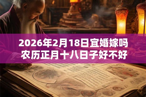 2026年2月18日宜婚嫁吗 农历正月十八日子好不好