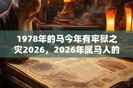 1978年的马今年有牢狱之灾2026，2026年属马人的幸运颜色