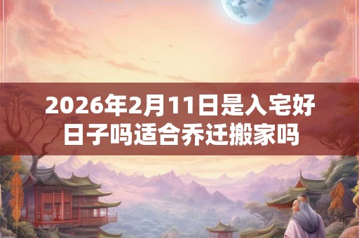 2026年2月11日是入宅好日子吗适合乔迁搬家吗 2026年2月11日是入宅好日子吗适合乔迁搬家吗
