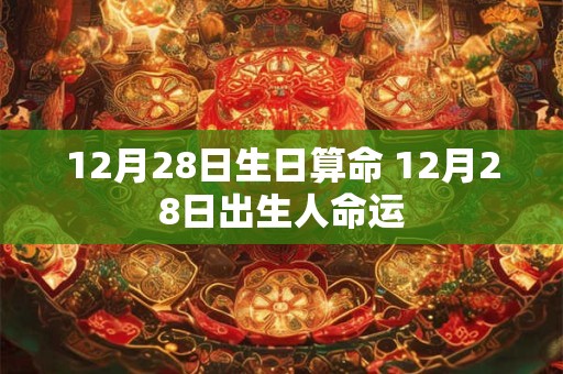 12月28日生日算命 12月28日出生人命运 12月28日生日算命 12月28日出生人命运