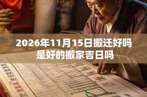 2026年11月15日搬迁好吗 是好的搬家吉日吗