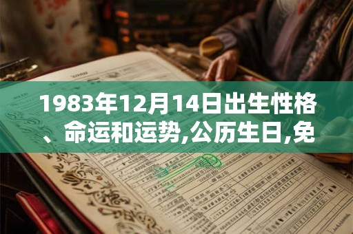 1983年12月14日出生性格、命运和运势,公历生日,免费算命