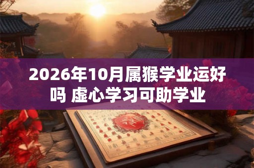 2026年10月属猴学业运好吗 虚心学习可助学业 2026年10月属猴学业运好吗 虚心学习可助学业