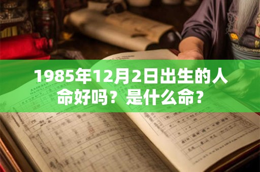 1985年12月2日出生的人命好吗？是什么命？