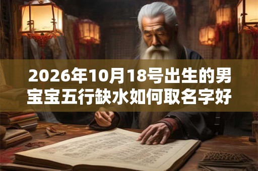 2026年10月18号出生的男宝宝五行缺水如何取名字好