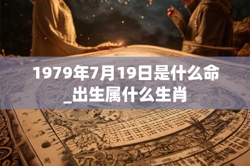 1979年7月19日是什么命_出生属什么生肖