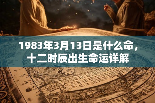 1983年3月13日是什么命,十二时辰出生命运详解 1983年3月13日是什么命,十二时辰出生命运详解