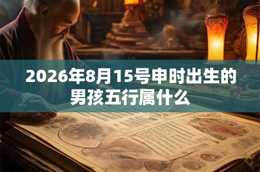 2026年8月15号申时出生的男孩五行属什么 2026年8月15号申时出生的男孩五行属什么