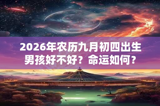 2026年农历九月初四出生男孩好不好？命运如何？